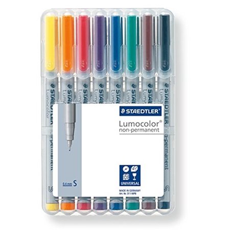 STAEDTLER Universal Non Permanent Superfine Pens, 8 Pieces ST564930